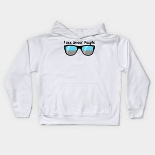 Autosexual Sunglasses - Queer People Kids Hoodie